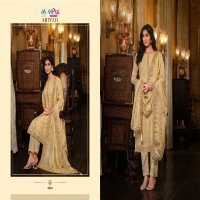 Vipul Ariyah Wholesale Shimmer Organza With Heavy Embroidery Straight Suits