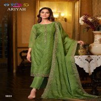 Vipul Ariyah Wholesale Shimmer Organza With Heavy Embroidery Straight Suits