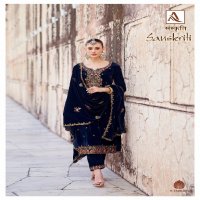 Alok Sanskriti Wholesale Premium Velvet Designer With Work Winter Dress Material