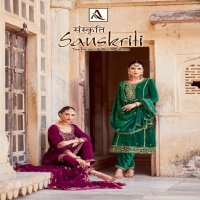 Alok Sanskriti Wholesale Premium Velvet Designer With Work Winter Dress Material