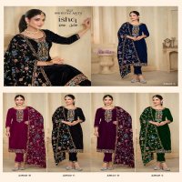 Mumtaz Arts Ishq Wholesale Pure Premium Velvet With Embroidery Winter Suits