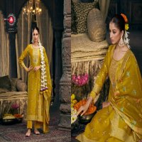 Triple AAA Taniya Wholesale Viscose Simar Silk With Minakari Dress Material