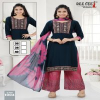 Dee Cee Mulberry Wholesale Rayon Top With Pant And Dupatta Kids Suits