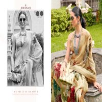 jaymee by joh rivaaj linen khatha work new trendy saree exports
