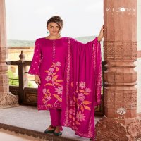 Kilory Crystal Wholesale Pure Viscose Pashmina With Fancy Embroidery Winter Suits