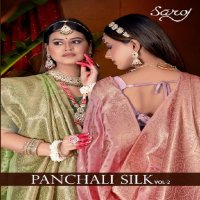 Saroj Panchali Silk Vol-2 Wholesale Silk Rich Pallu Sarees Catalog