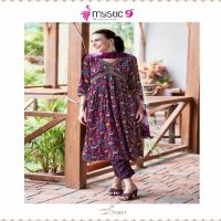 Mystic 9 Pooja Vol-7 Wholesale Aliya Cut Kurti With Pant And Dupatta