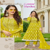 vamika vol 2 by poonam creation rayon print fully stitch fancy combo suit