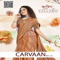 Vallabhi Carvaan Vol-12 Wholesale Brasso Fabrics Ethnic Sarees