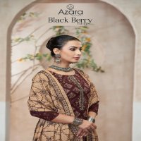 Radhika Azara Black Berry Vol-13 Wholesale Blossom Cotton With Work Dress Material