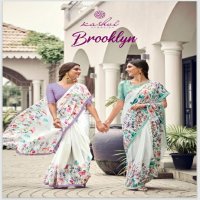 Kashvi Brooklyn Vol-1 Wholesale Satin Georgette With Swaroski Work Sarees