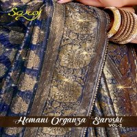 Saroj Hemani Organza Saroski Vol-2 Wholesale Soft Nylone Indian Sarees