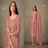 Vipul Averie Wholesale Organza Chiffon With Embroidery Straight Suits