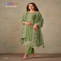 Vipul Averie Wholesale Organza Chiffon With Embroidery Straight Suits