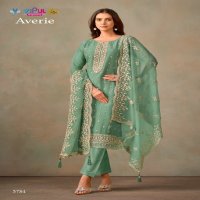 Vipul Averie Wholesale Organza Chiffon With Embroidery Straight Suits