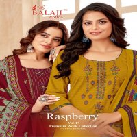 Balaji Raspberry Vol-17 Wholesale Pure Cotton With Work Dress Material