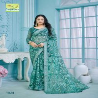 chamkili by seymore print organza brasso classic look saree