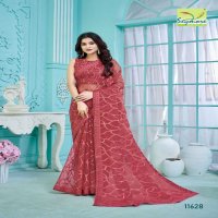 chamkili by seymore print organza brasso classic look saree