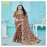 chamkili by seymore print organza brasso classic look saree