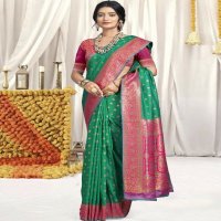 bunawat vindhya silk wedding festival wear silk fabric saree collection