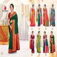 bunawat vindhya silk wedding festival wear silk fabric saree collection