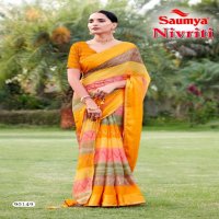 nivriti by saumya comfortable fancy print saree