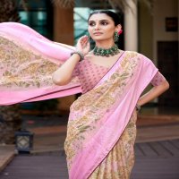 Saumya Divya Wholesale Border ciffon brasso, digital print with foil Sarees