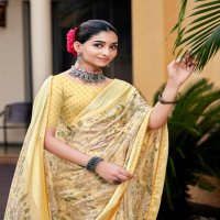 Saumya Divya Wholesale Border ciffon brasso, digital print with foil Sarees