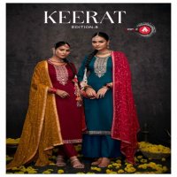 Triple AAA Keerat Vol-8 Wholesale Jam Silk Cotton With Work Dress Material