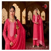 Triple AAA Ria Vol-2 Wholesale Muslin Self Embroidery Work Dress Material