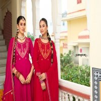 Rangoon Banno Wholesale Silk With Value Addition Work Khatli Hand Mirror Kurtis With Pant And Dupatta
