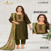 Hariyaali Rangat Wholesale Vetican Silk Kurtis With Pant With Dupatta