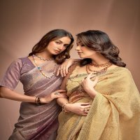 Kala Jamun Royal Queen Wholesale Zari Base Pure Crushed Tissue Sarees