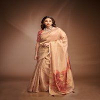 Kala Jamun Royal Queen Wholesale Zari Base Pure Crushed Tissue Sarees