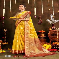 Saroj Rakhi Organza Saroski Vol-1 Wholesale Pure Jari Organza With Swaroski Work Sarees