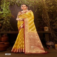 Saroj Rakhi Organza Saroski Vol-3 Wholesale Pure Jari Organza With Swaroski Work Sarees