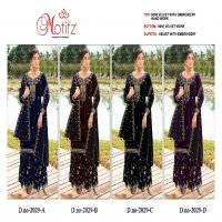 Motifz D.no 2029 Wholesale Velvet Indian Pakistani Salwar Suits