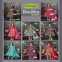 mahendra fashion radha vol 1 rayon print umbrella cut full stitch ladies suit