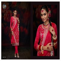 Fourdots Antara Wholesale Viscose Fandy Silk With Jarkan Work Dress Material