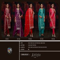 Fourdots Antara Wholesale Viscose Fandy Silk With Jarkan Work Dress Material