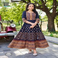 Blue Hills Inaya Vol-3 Wholesale 14 Kg Reyon With Foil Print Anarkali Kurtis