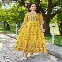 Blue Hills Inaya Vol-3 Wholesale 14 Kg Reyon With Foil Print Anarkali Kurtis