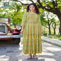 Blue Hills Inaya Vol-3 Wholesale 14 Kg Reyon With Foil Print Anarkali Kurtis