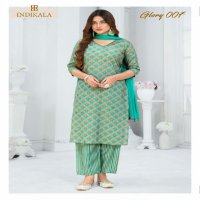 Indikala Glory Wholesale Chanderi Top With Pant And Dupatta