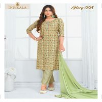 Indikala Glory Wholesale Chanderi Top With Pant And Dupatta