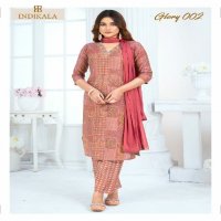 Indikala Glory Wholesale Chanderi Top With Pant And Dupatta