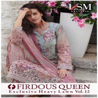 LSM GALLERIA PRESENT FIRDOUS QUEEN VOL 12 PAKISTANI EXCLUSIVE HEAVY LAWN SALWAR SUIT MATERIAL