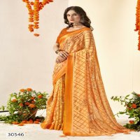 Vallabhi Yashtika Wholesale Floral With Swaroski Work Brasso Fabrics Sarees