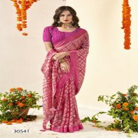 Vallabhi Yashtika Wholesale Floral With Swaroski Work Brasso Fabrics Sarees