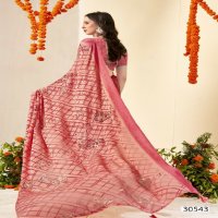 Vallabhi Yashtika Wholesale Floral With Swaroski Work Brasso Fabrics Sarees